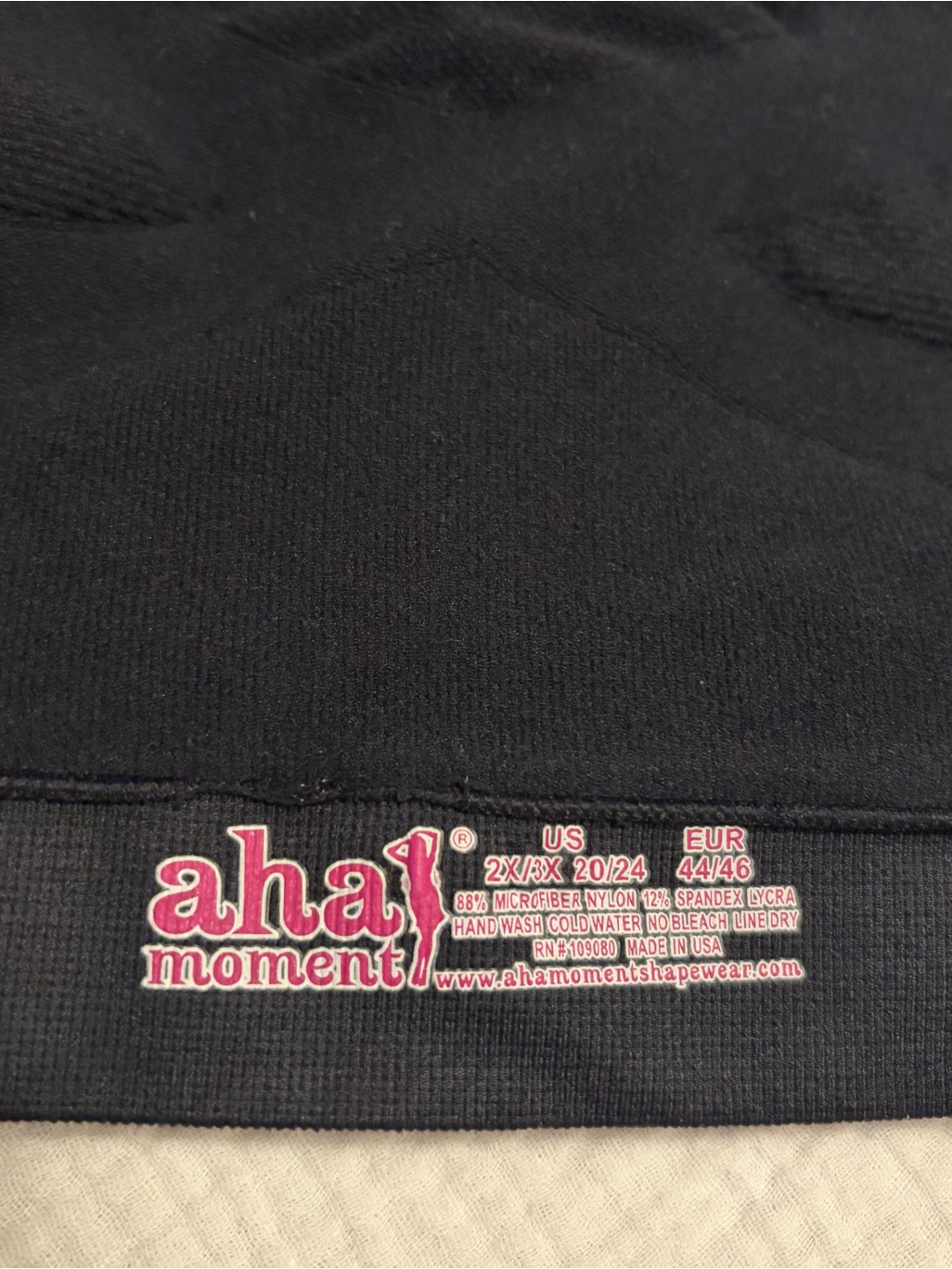 Aha Moment Shapewear Black Underwire Bra 2x/3x Euro 44/46 — image 4 of 5
